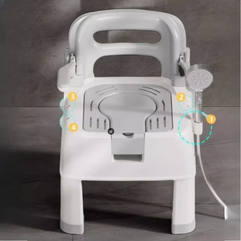 Водонепроницаемый табурет для душа с защитой от падения пластиковый дизайн стул