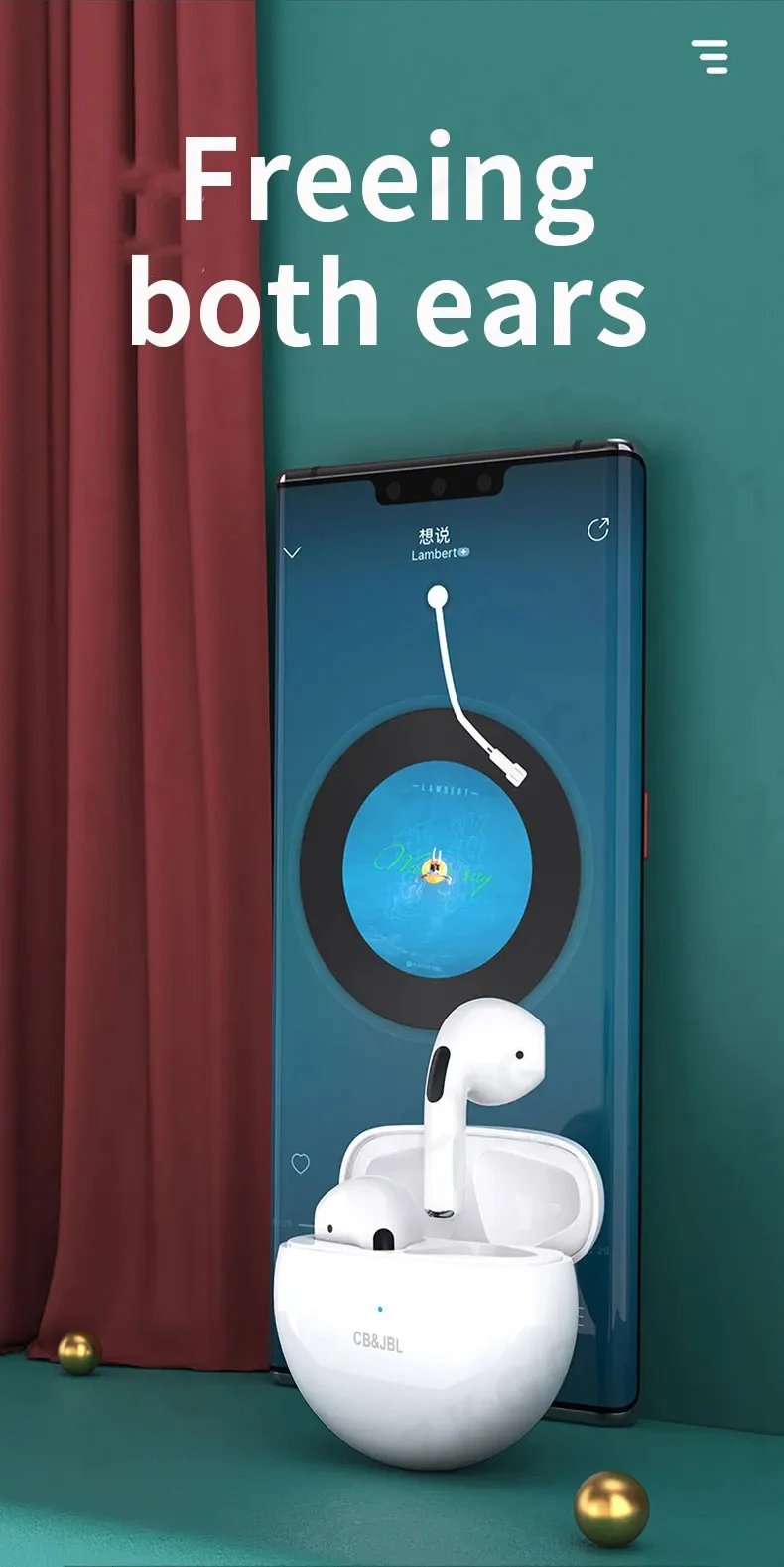 Водонепроницаемые беспроводные наушники IPX5 Life для iPhone Xiaomi