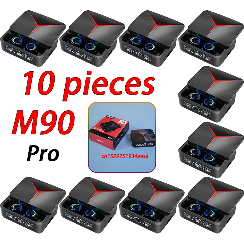 

10PCS M90 Pro TWS Bluetooth Headset Wireless Earphone Wholesale Earplug HiFi Headphone Microphone Game Motion Upgrade PK F9-5C