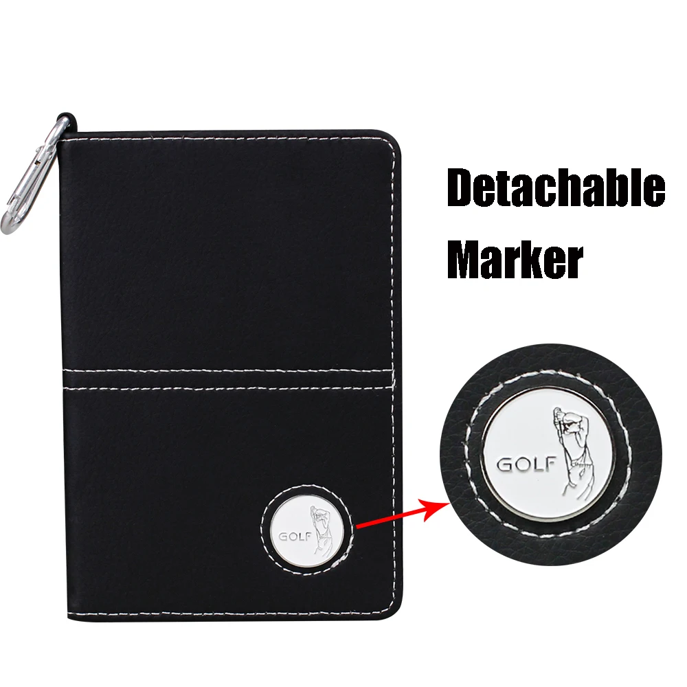 Scorecard Holder Leather Score Card With Hook Ball Marker Supplies