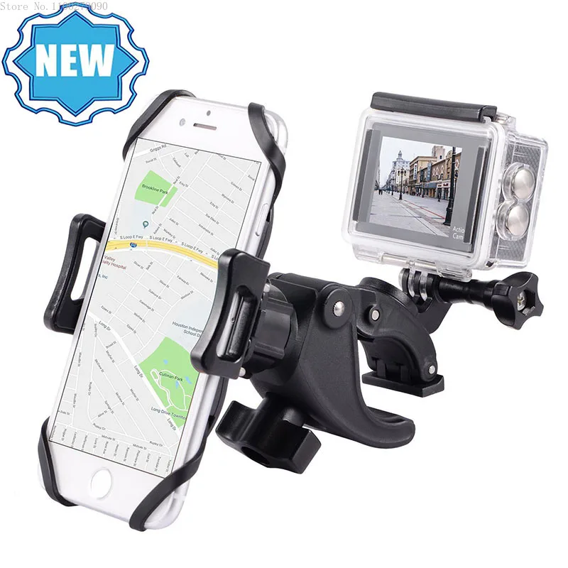 

Moto Electric Vehicle Bicycle Mobile Phone Base Holder Quick-install Shock-proof Navigation Camera Bracket Universal Bike Mount