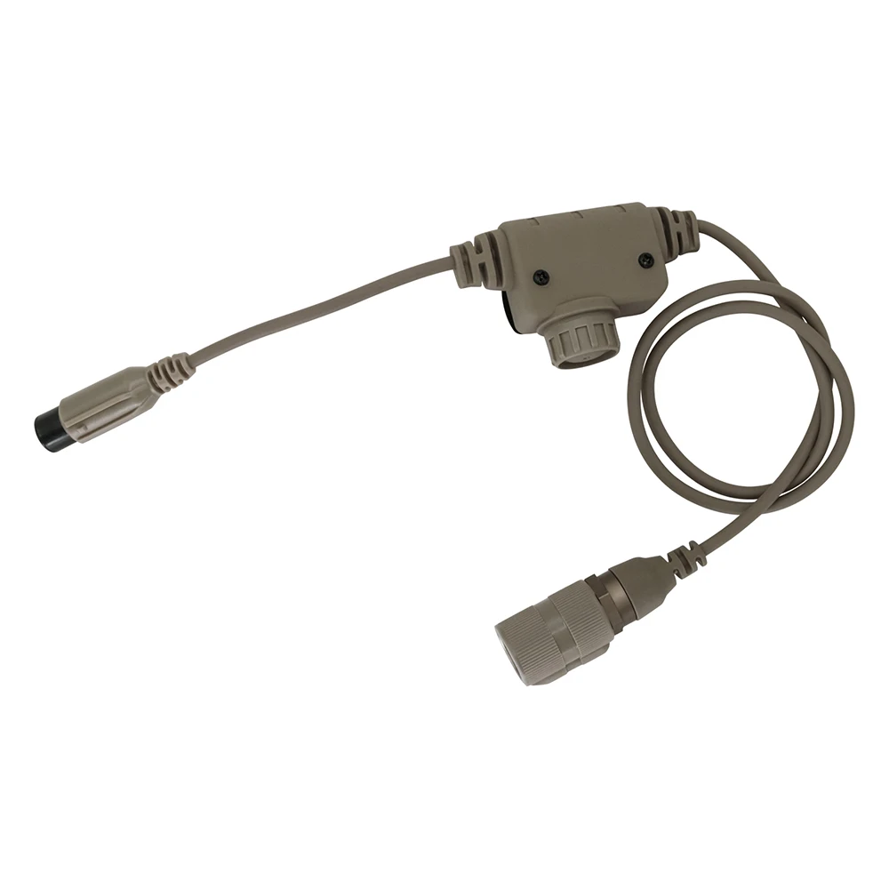 Military RAC Airsoft Shooting Headphone Adapter RAC 6PIN PTT Push to Talk RAC Ptt 6 Pin Plug for Tactical Hunting Headphones