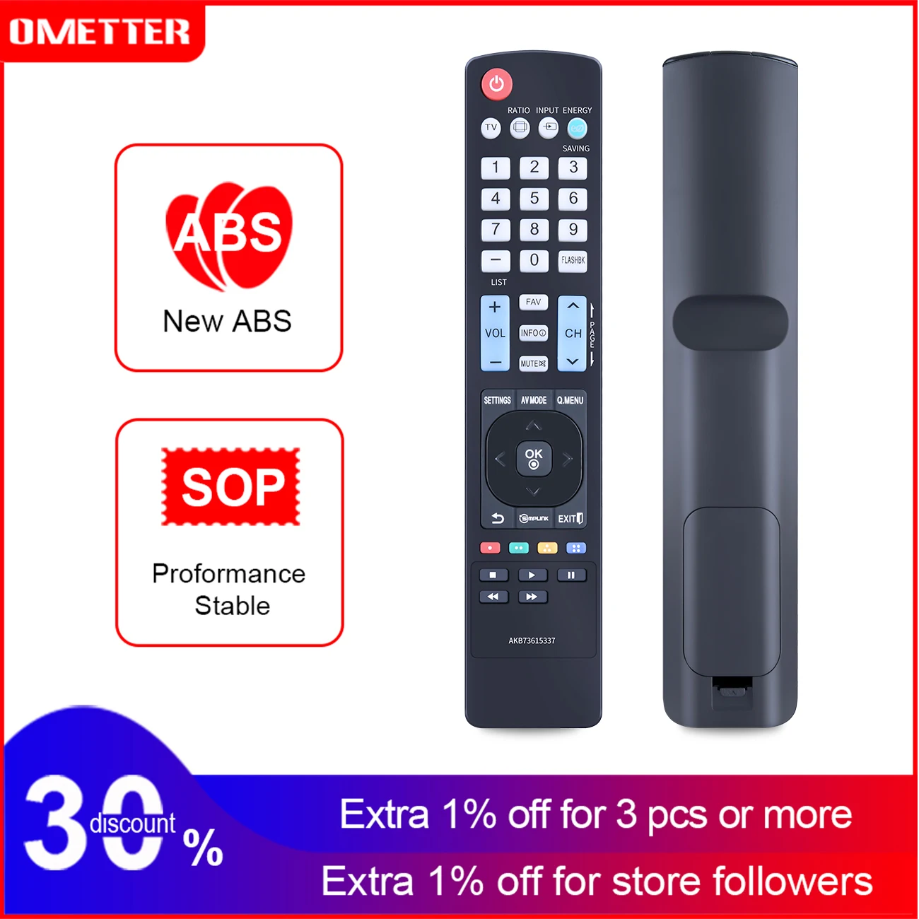 

AKB73615337 Remote for LG Plasma TV 50PA4900 50PA5500 50PA550C 42PA4900 50PA4500 50PA450C 50PA4510 50PA6500 60PA5500