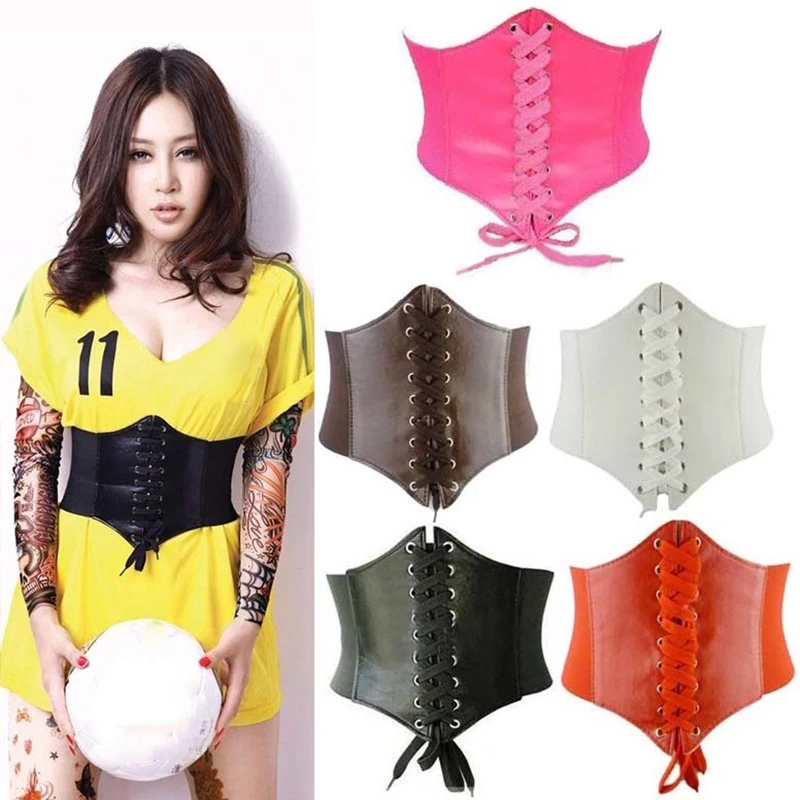 

2022 Corset Wide Belts Pu Leather Slimming Body Belts for Women Elastic Waist Belts Cinto Sobretudo Feminin Ceinture Femme Fajas
