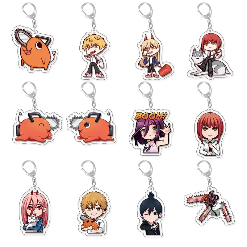 

Cartoon Chainsaw Man Cosplay Keychain Car Anime Key Chain Ring Jewelry Bag Pendant Accessories Fashion Jewelry Christmas Gift