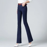 new skinny jeans woman streetwear high waist trousers women stretch flare pants jean casual slim ladies candy color denim pants
