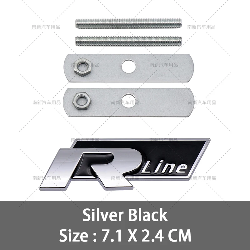 

3D металлический значок Rline, эмблема R Line, гриль, передний капот, автомобильные наклейки для VW Golf 6 7 8 MK6 MK7 MK8 Tiguan Magotan Lavida Lamando
