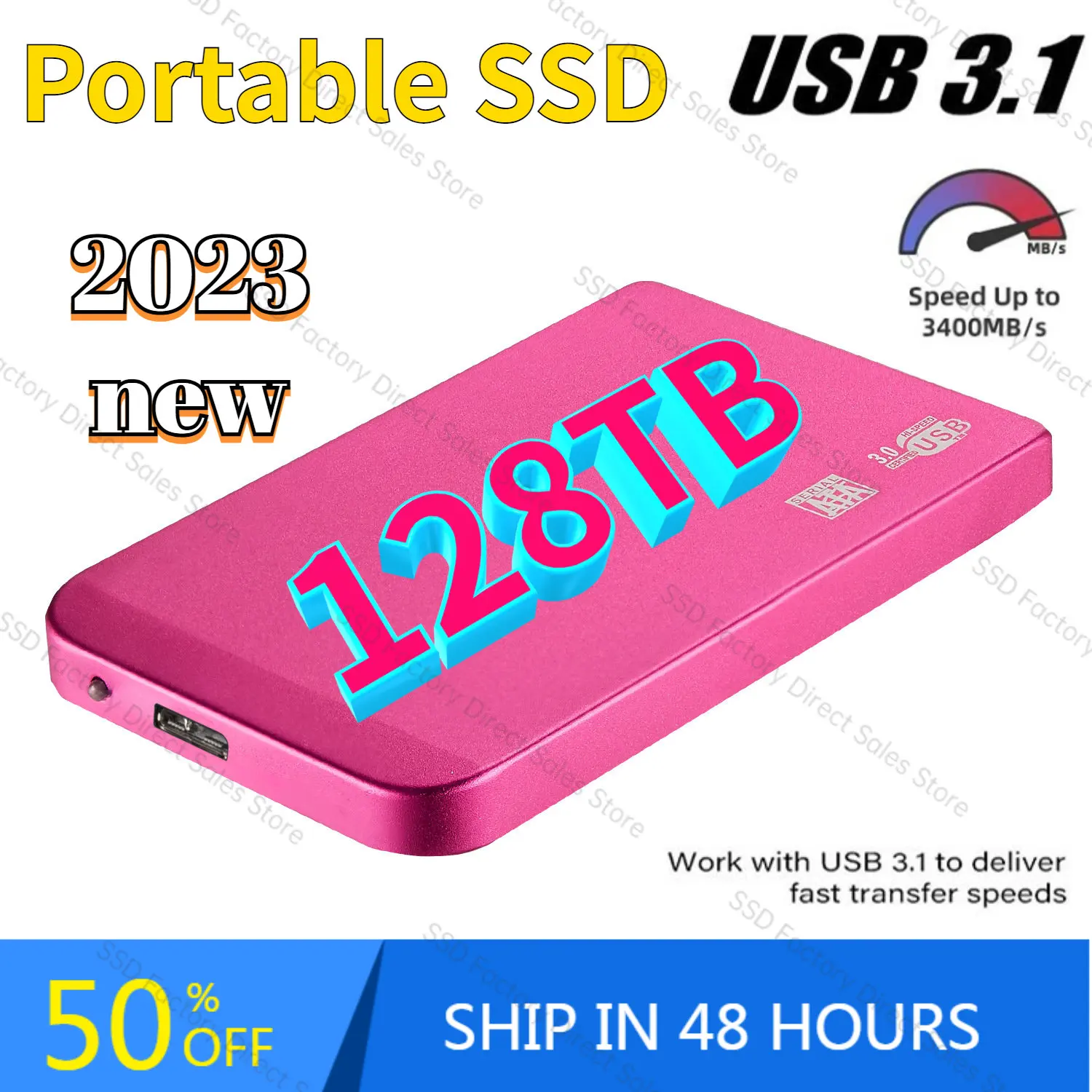 

Original High-speed 256TB SSD Portable External Solid State 2TB 4TB USB3.0 Interface HDD Mobile Hard Drive For Laptop/phone/mac