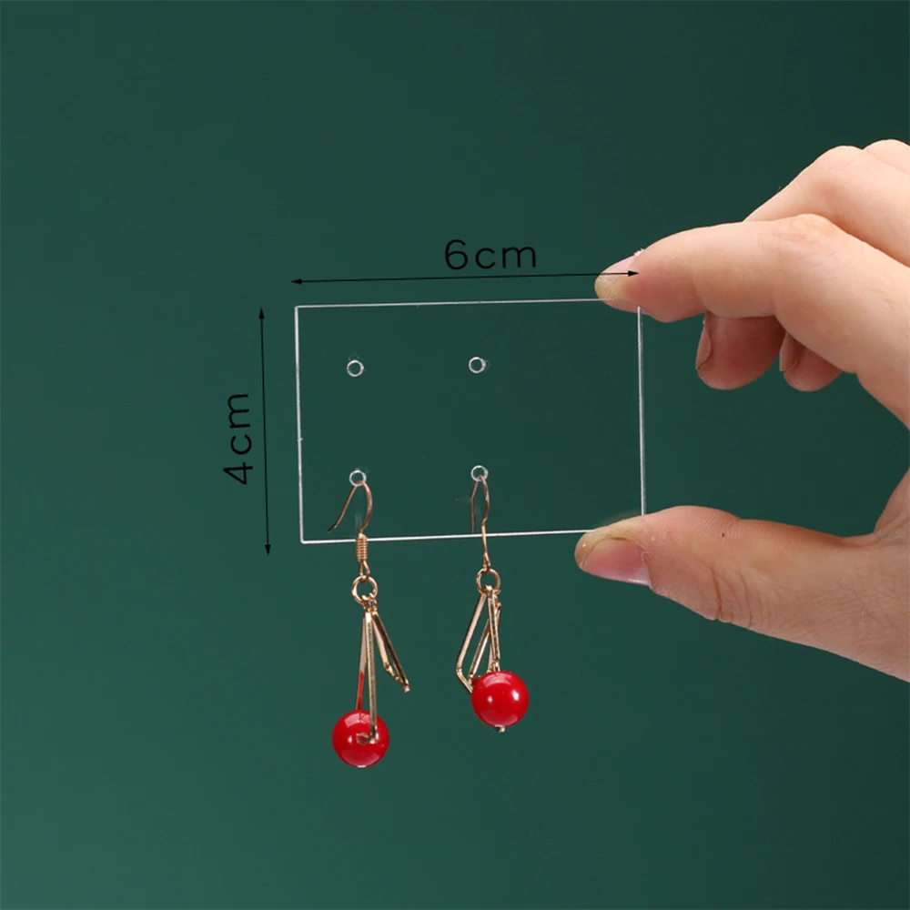 1Pcs Transparent Acrylic Earrings Try On Sticks Earrings Display Props Strip For Earrings Studs Jewelry Tool Findings