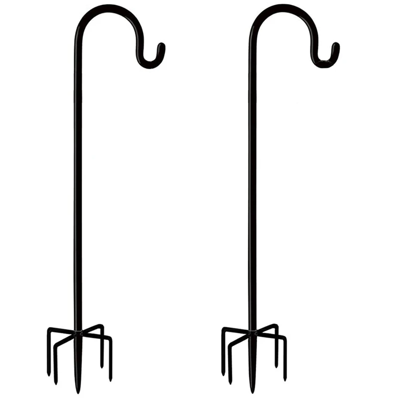 

Shepherd Hook Plant Hanger Bird Feeder Pole Garden Hook Freestanding Adjustable Garden Hanger Hook 2 Pack,36 Inches Tall