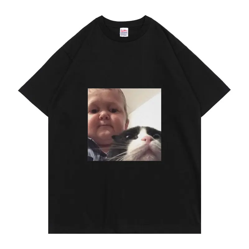 

Hasbulla Fighting Meme Mini Khabib Blogger Fashion Print Pattern Short-sleeved Cotton Tshirt Casual Loose All-match T-shirt Tops
