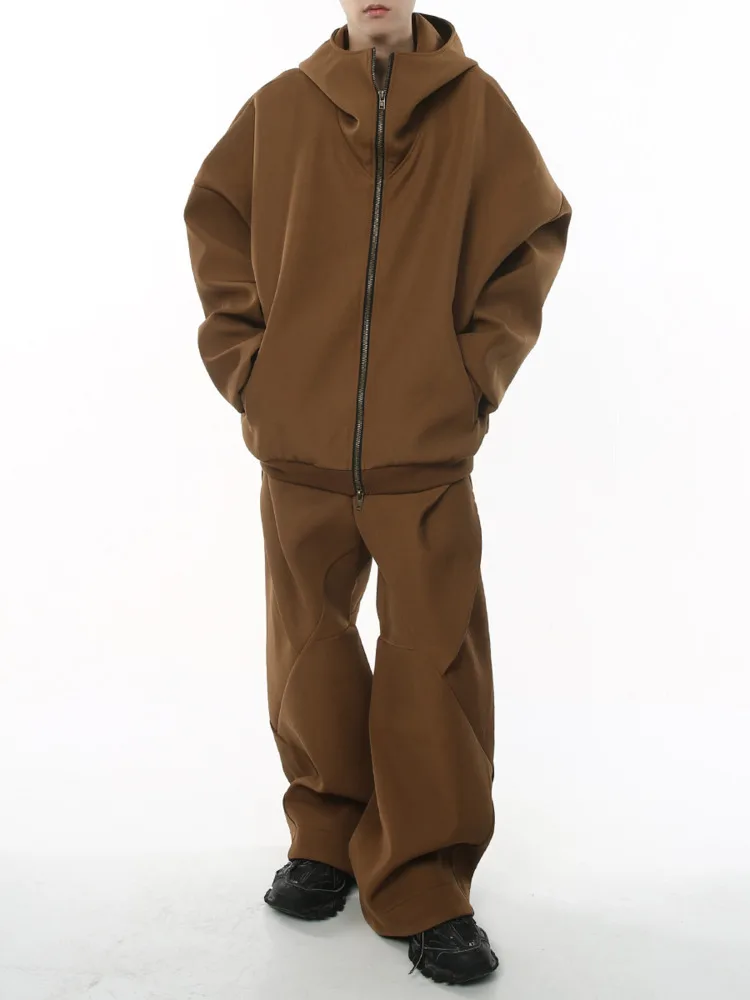 Мужская одежда | 2026 Осенний модный кардиган с капюшоном и двойной головкой на