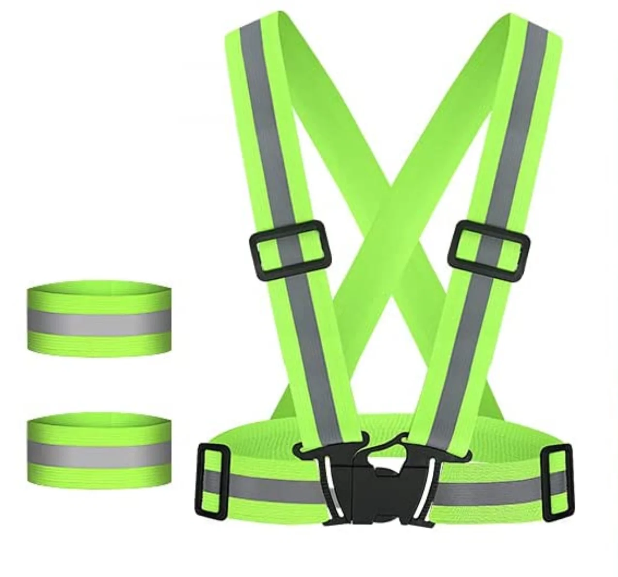 

Светоотражающие ремни для ночной работы Безопасность Бег Велоспорт Безопасность Светоотражающий регулируемый жилет Светоотражающий жилет высокой видимости