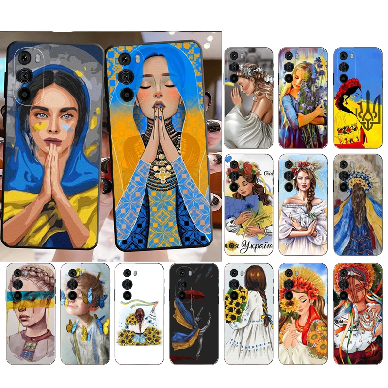 

Love Ukraine Girl Phone Case for Moto E22i E22 E32 E40 E20 Edge X30 20 Lite 20Pro 30 Neo Ultra Fusion E7Power E7 E6 Plus Funda