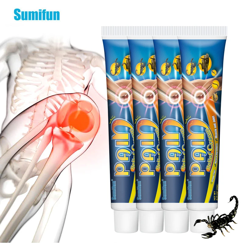 

1/2/4Pcs Sumifun Scorpion Venom Pain Relief Ointment Synovitis Knee Joint Muscles Analgesic Cream Arthritis Rheumatism Plaster