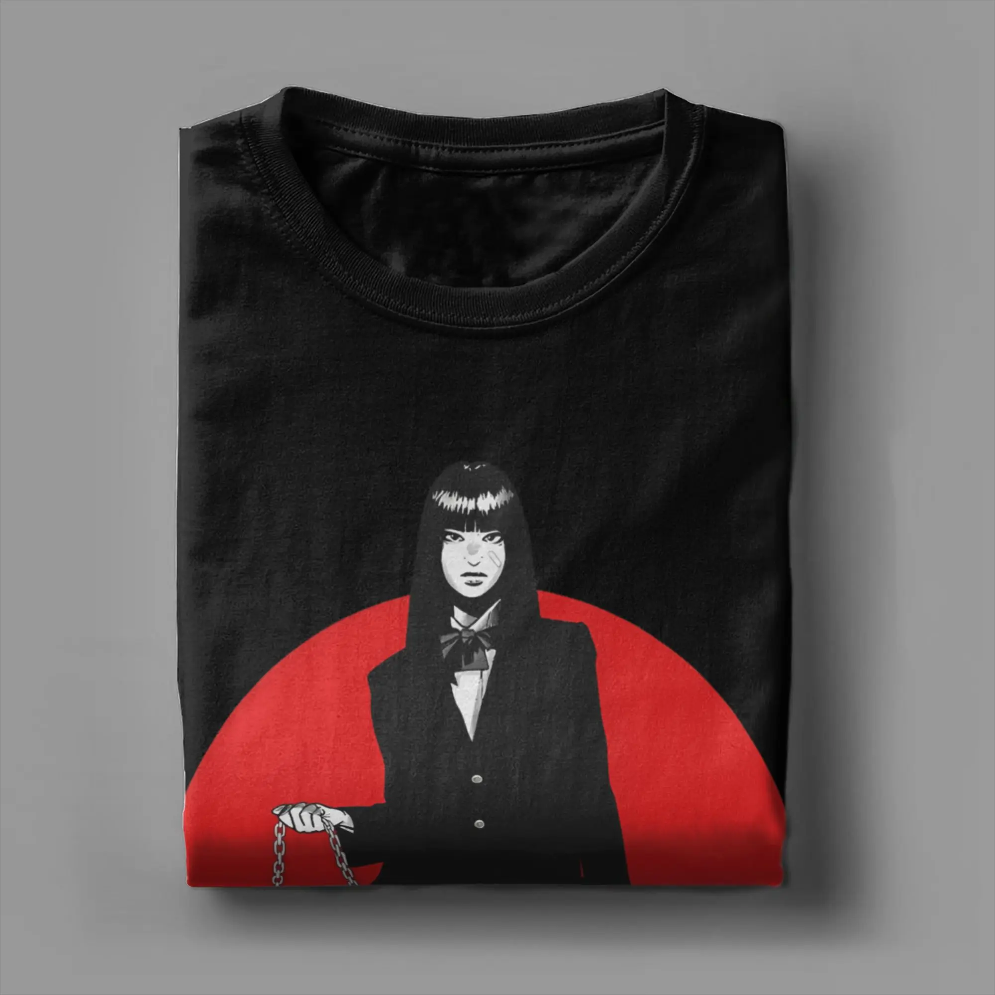 Фото Мужские футболки Gogo Yubari Kill Bill, хлопковая одежда в стиле аниме, новинка, футболки с короткими рукавами и круглым воротником, Новое поступление, футболка №4