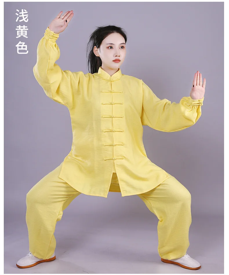 Униформа Тай Чи хлопок и лен Тайцзицюань китайский традиционный костюм ушу