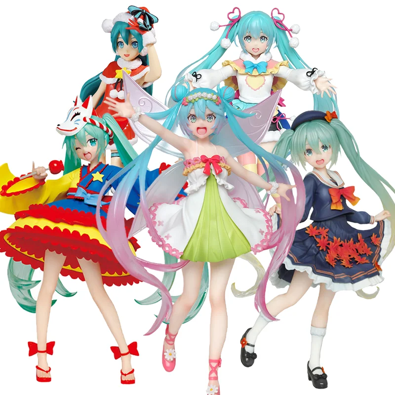 

Оригинальная фигурка Bandai Hatsune Miku, кролик, девочка, тур, модель, украшение, кукла, подарок на день рождения, аниме, периферийный
