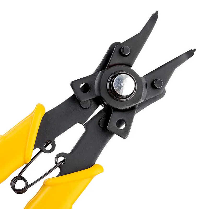 

Circlip Pliers Multifunctional Suit Baffle Clamp Four-in-One Inernal & External Calipers Dual-Use E-Type Spring Dismantling Devi