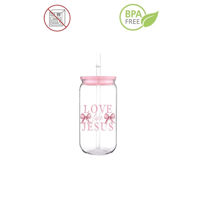 Христос Bowknot 3D Печатная на заказ пластиковая соломенная чашка из ПЭТ