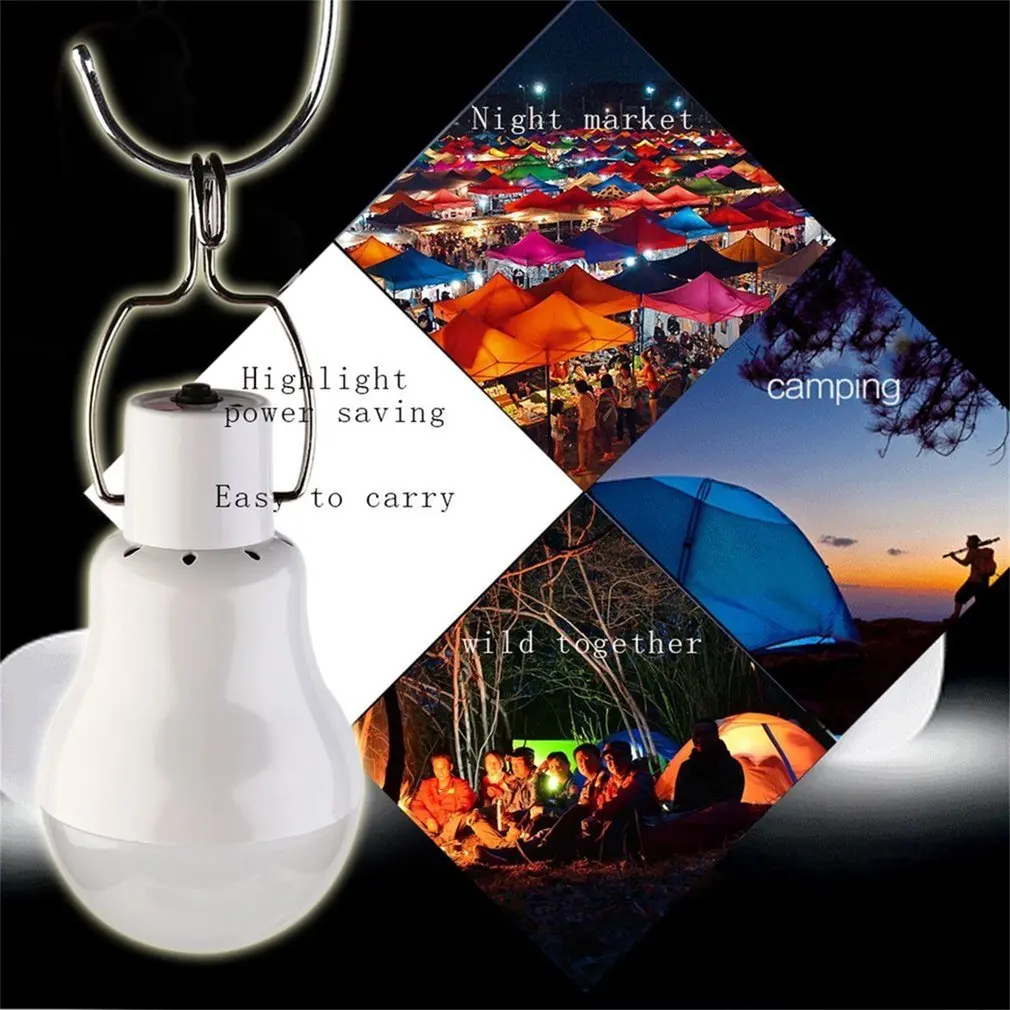 

15W 150 Portable Solar Power LED Bulb Solar Powered Light Charged Solar Energy Lamp Outdoor Flashlight Camp Tent Fishing Light