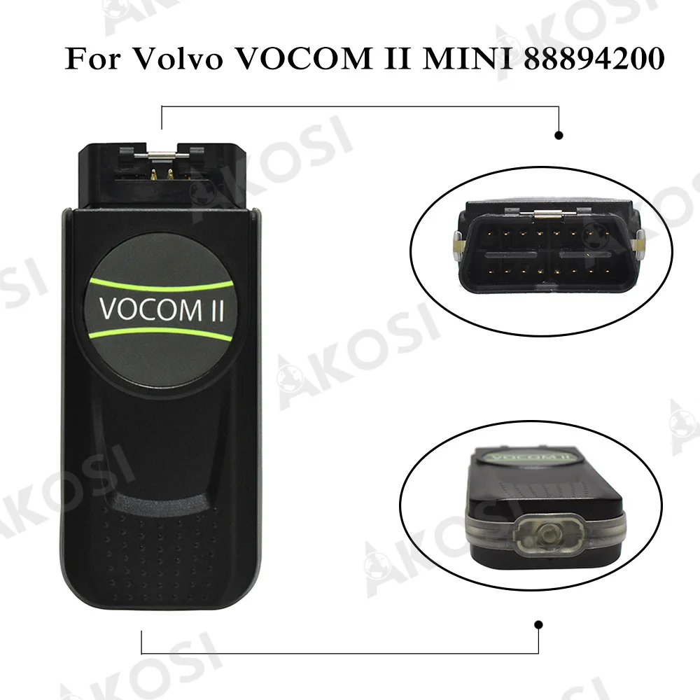 Для Volvo VOCOM II Грузовик Экскаватор диагностический инструмент VOCOM 2 Mini 88894200 поддерживает EUR6 FH/FM4 Премиум технологический инструмент