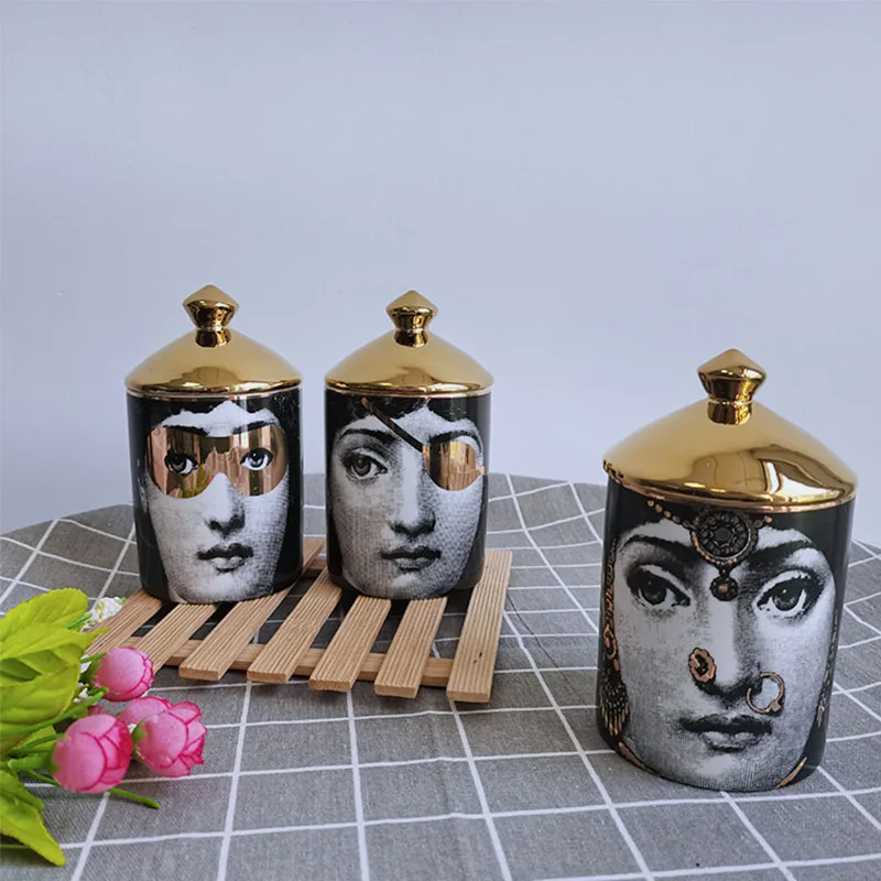 Beauty Dressing Brush Pen Box Ceramic Jar Candy Spice Tin