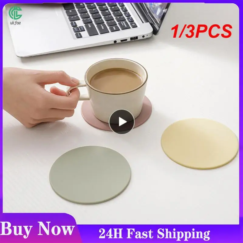 

1/3PCS Waterproof And Easy To Wash Insulation Pads Anti-scalding On Both Sides Spar Purple Placemat Adsorption Anti-slip