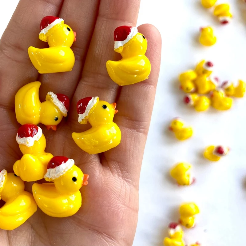 10/20 шт. миниатюрные рождественские утки из смолы 20 мм фигурки животных для дома