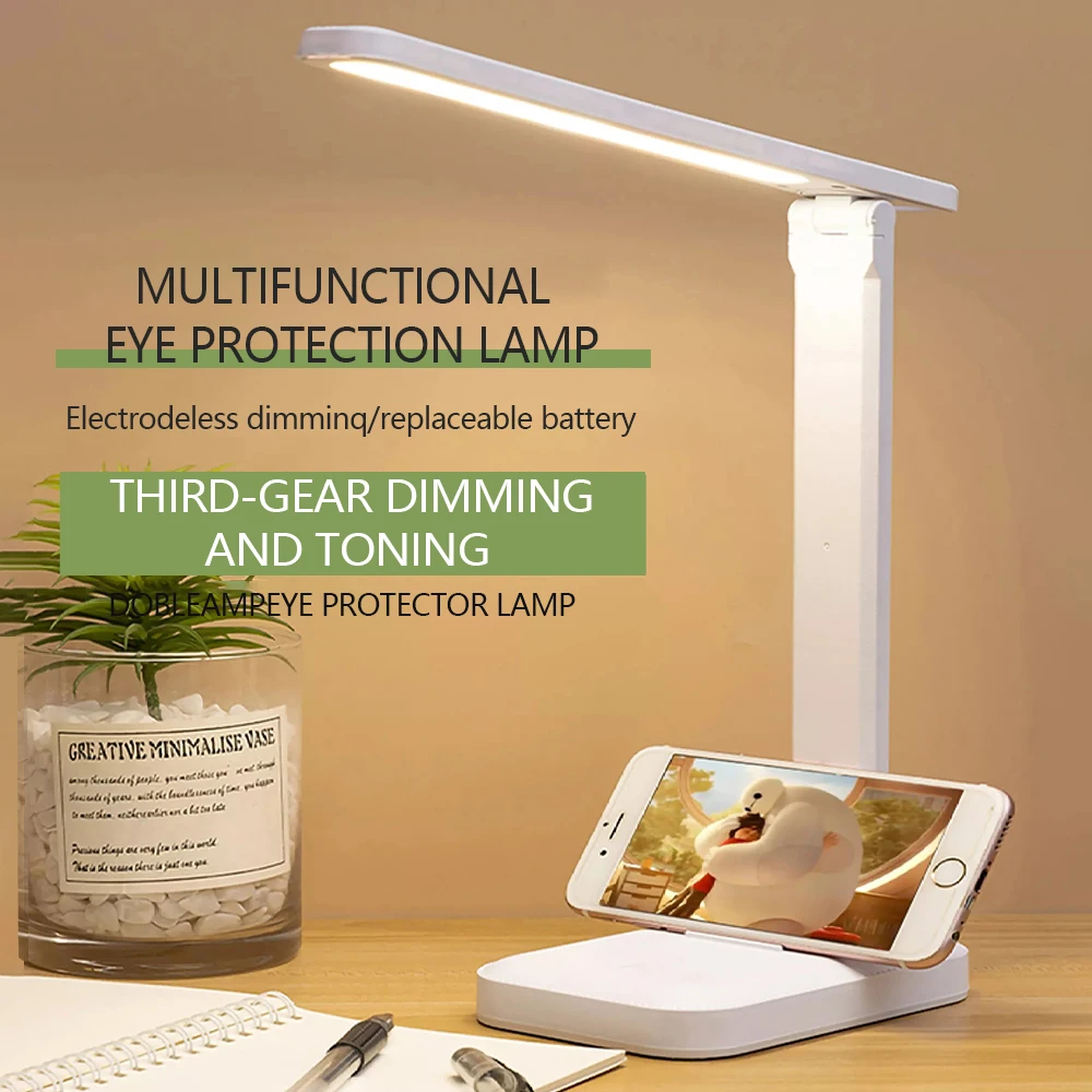 Настольная Светодиодная лампа USB для защиты глаз настольная складной