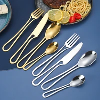 creative western dinnerware sets stainless steel fork knife spoon cutlery kit tableware set flatware set silverware set