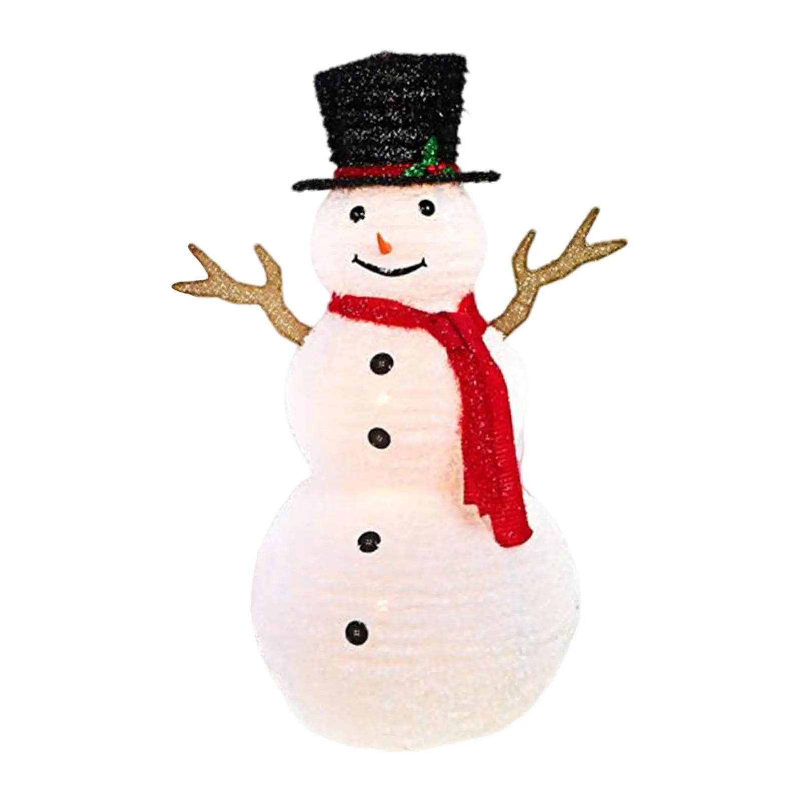 

Iron Snowman Light Decor Christmas Tree Ornaments Landscape Xmas Lawn Patio