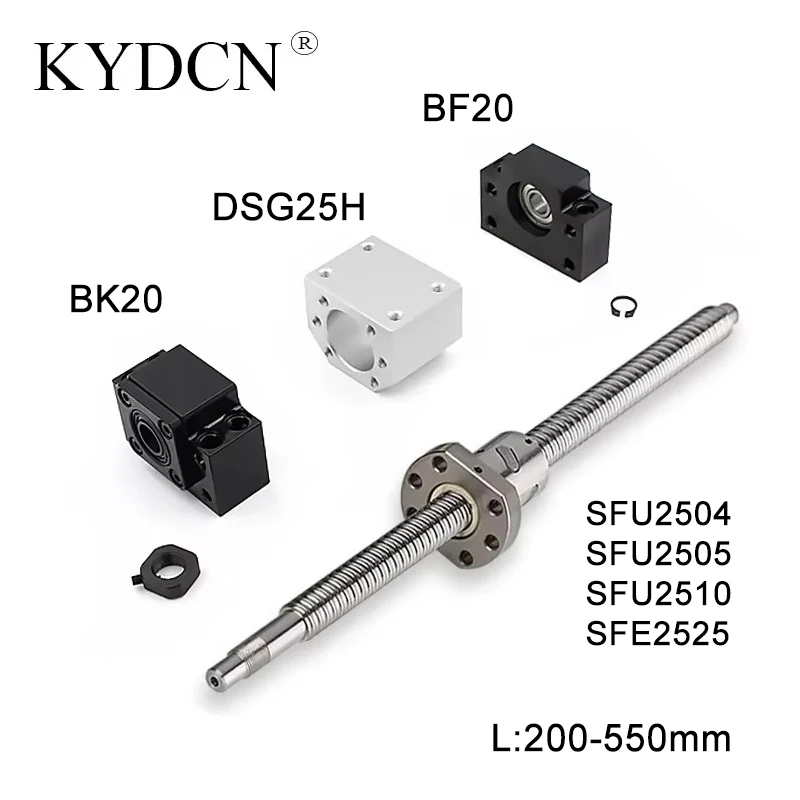 SFU2505 Шариковый винт SFU2504 SFU2510 SFE25 25 мм C7 с гайкой + опора BKBF20 корпус гайки DSG25H