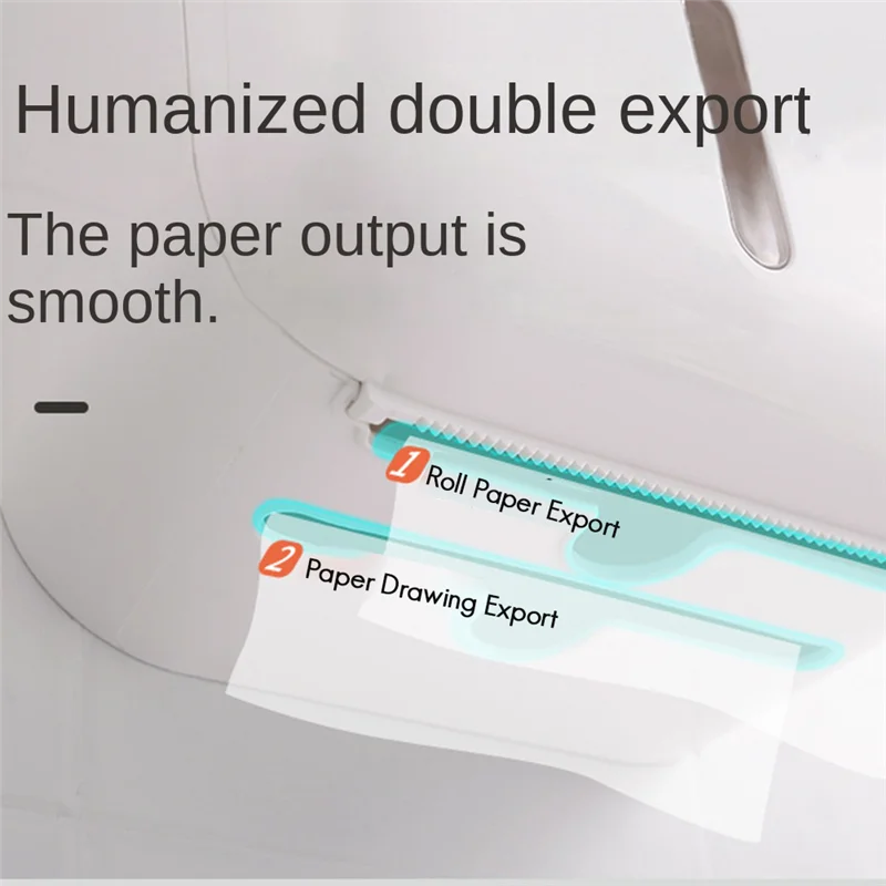 

Wall Mounted Toilet Paper Holder Waterproof Tray Roll Tube Toilet Paper Storage Box Tray Tissue Box Shelf Bathroom White