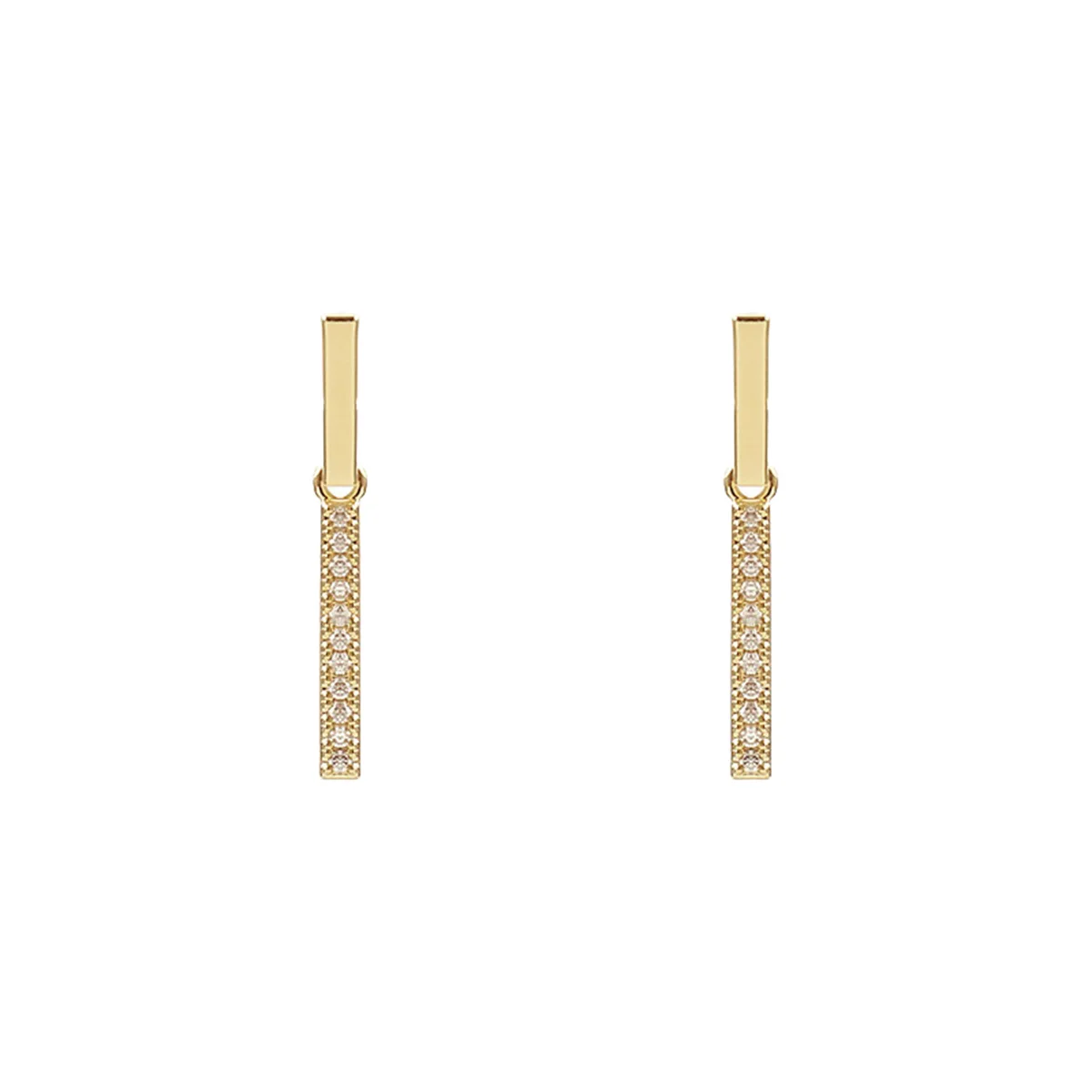 

1 Pair of Girl Simple Earrings Temperament Alloy Ear Stud Woman Fashion Ear Jewelry (Golden)