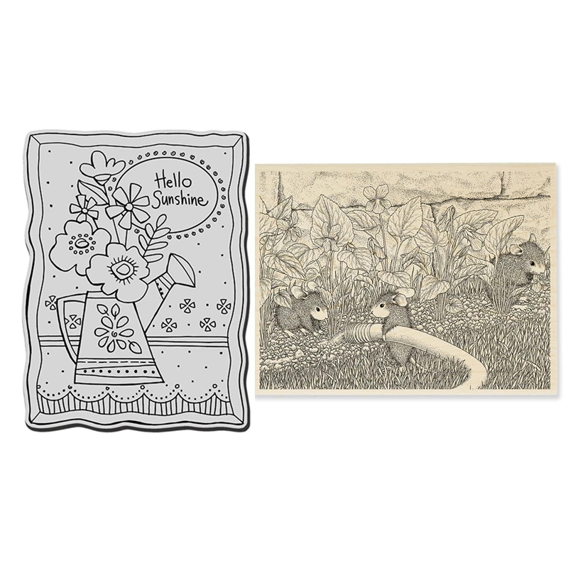 

New Arrival 2022 Clear Stamps for Card Scrapbooking Mouse Sunshine Sampler Violet Garden Natural Stamp Account Craft Set No Dies