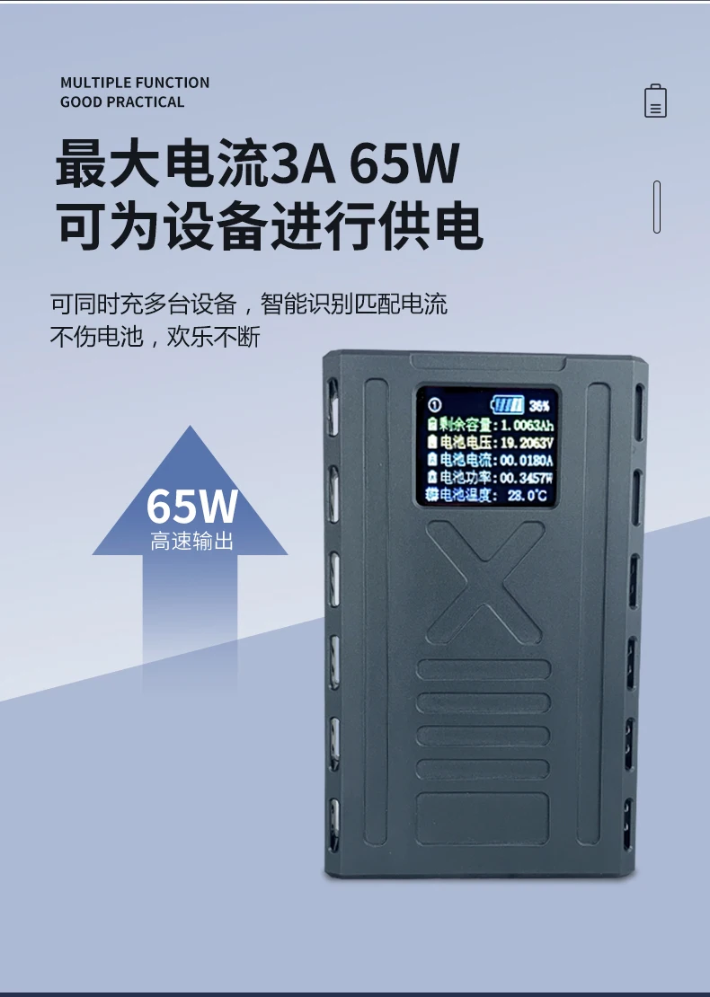 X JGL-X Цвет Экран Мощность банк кулона счетчик полный протокол PD2.0 PD3.0 QC2.0 QC3.0 QC4.0 QC4 +