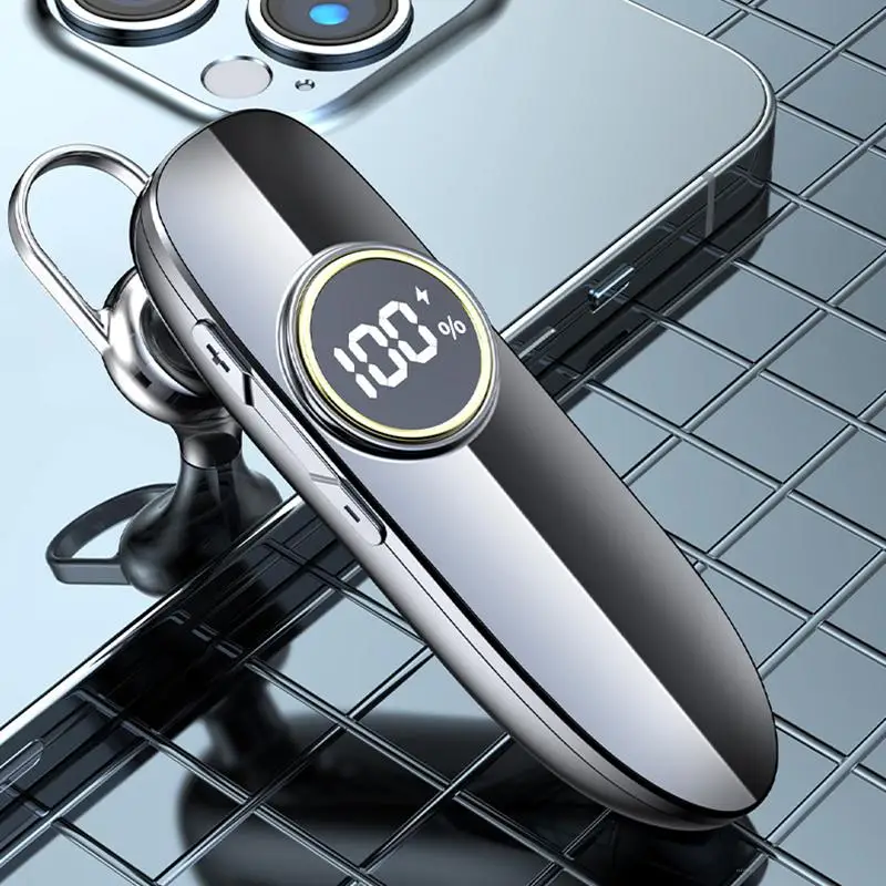 

Mave X15 Bluetooth Headset 5.2 Wireless Ear-Mounted Digital Display Power Business Sports Driving Headset