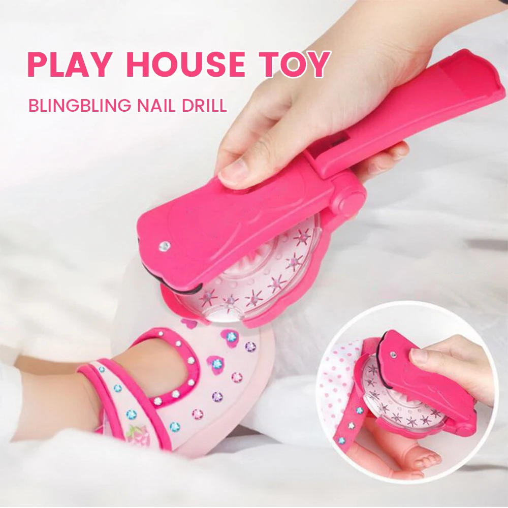 Nail Drill Diamond Stickers Blingbling DIY Girls Hair Styling Tool Sticker Dress Up Rig Toy Birthday Gifts |