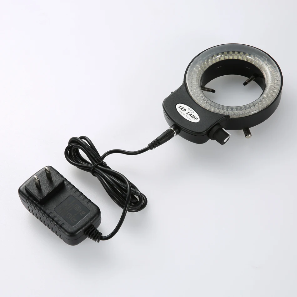 

Adjustable 6500K 144 LED Ring Light illuminator Lamp For Industry Stereo Microscope Lens Camera Magnifier 110V-240V Adapter