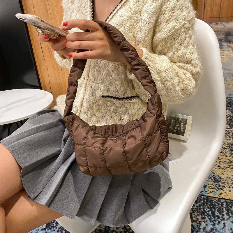 Модные хлопковые женские сумки на ремне Space Pad зимние нейлоновые сумки-шопперы