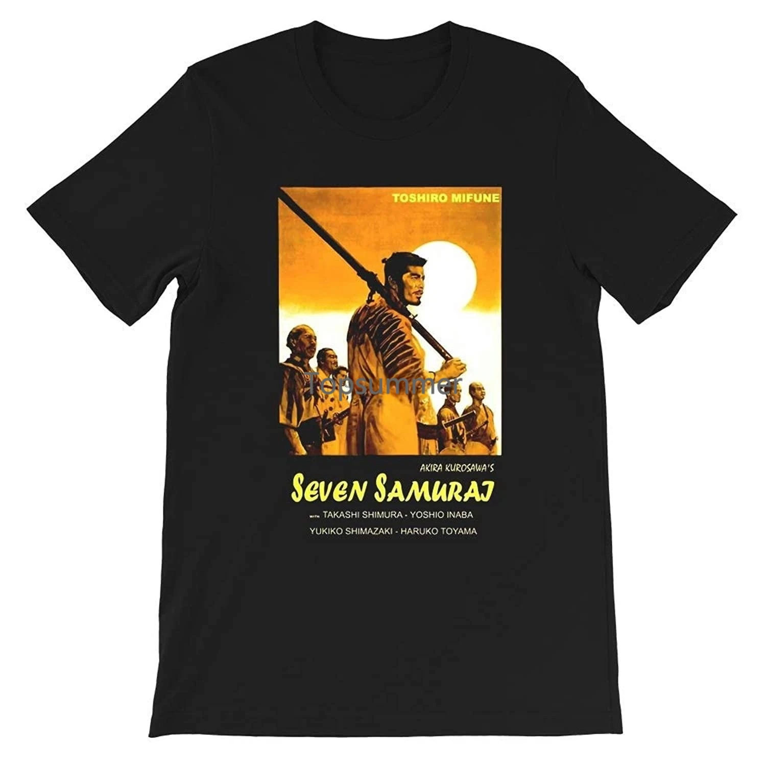 

Seven Samourai Ramoshon Akira Kurosawa Japan China Asia Movie Film Graphic Gift For Men Women Girls Unisex Tshirt(1)