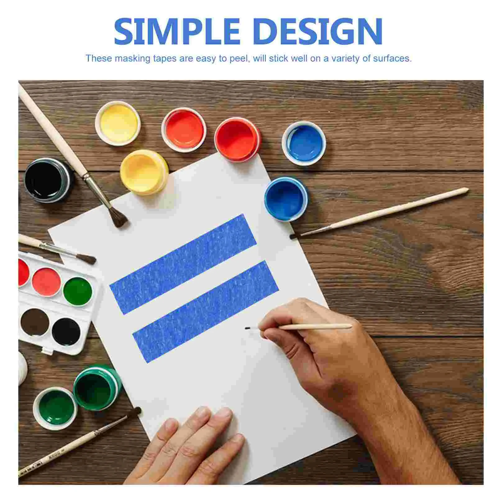 4 рулона синей малярной ленты цветные художники подарочная упаковка клейкая