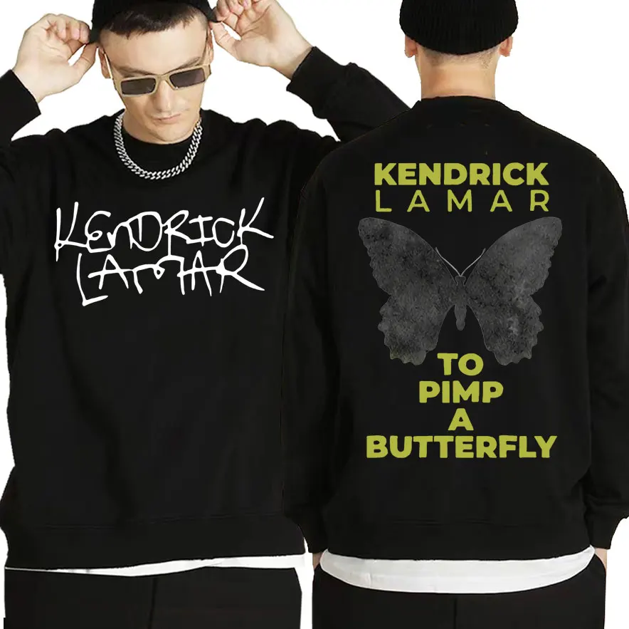 

Свитшот Kendrick Lamar To Pimp A Butterfly alum Rapper Graphic, Мужская Уличная одежда для мужчин и женщин, Мужской пуловер в стиле хип-хоп, мужские пуловеры