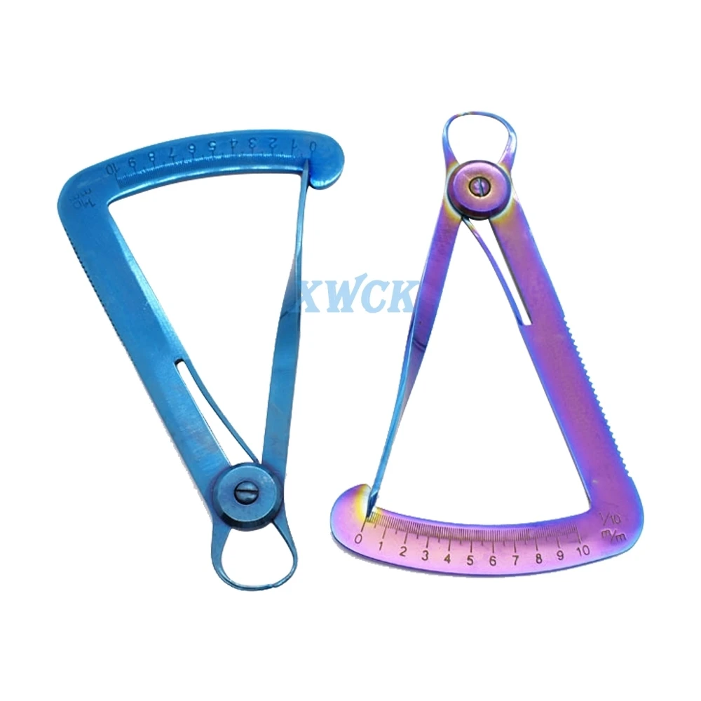 Цветной стоматологический штангенциркуль из нержавеющей стали металлический