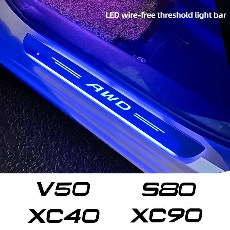 

Car Wireless LED Welcome Ambient Ligh Door Customize Lamps For Volvo XC90 XC60 C30 C70 XC40 V40 XCCC 70 V70 V60 V50 S80 S40 AWD