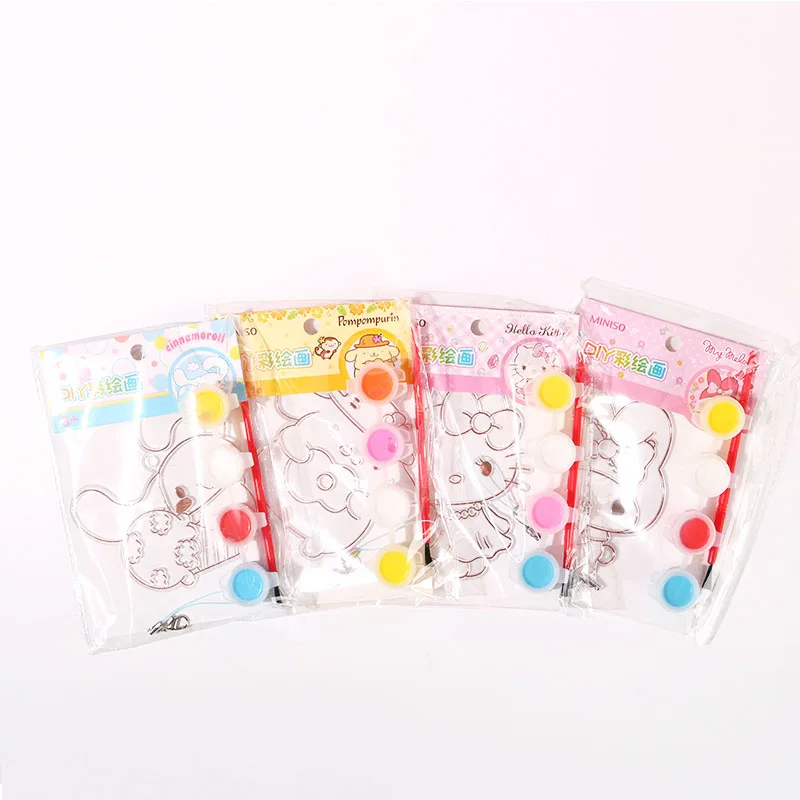 

Sanrios Cinnamoroll Melody Kuromi Diy Цветная картина ручной работы Детское искусство Упражнение Цветовая способность для детей подарок