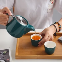 tea sets 580ml porcelain teapot colorful handcrafted tea pot 188 stainless steel lid extra fine infuser to brew loose leaf tea