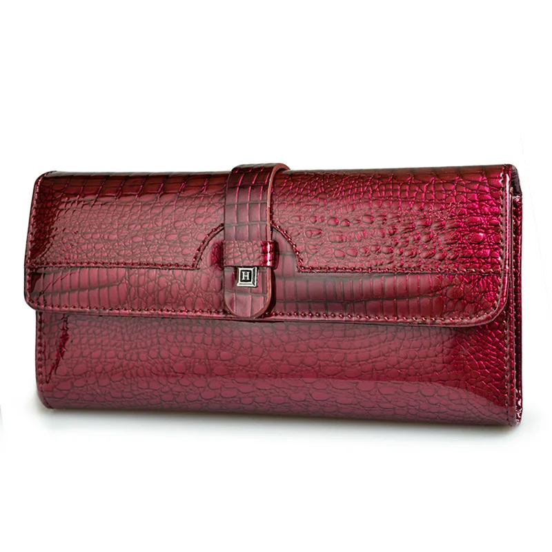 

Women's Leather Wallet Crocodile Pattern Multi Card Mobile Phone Bag Handbag