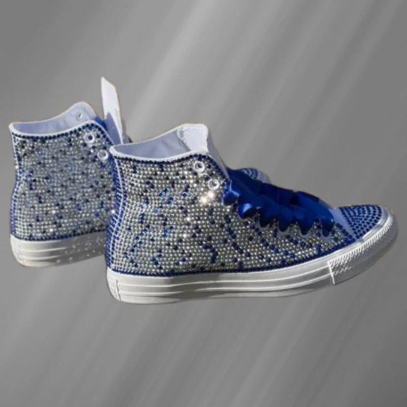

New fashion personality rhinestones and design sense bow ribbon canvas shoes comfortable matching parent-child board shoes